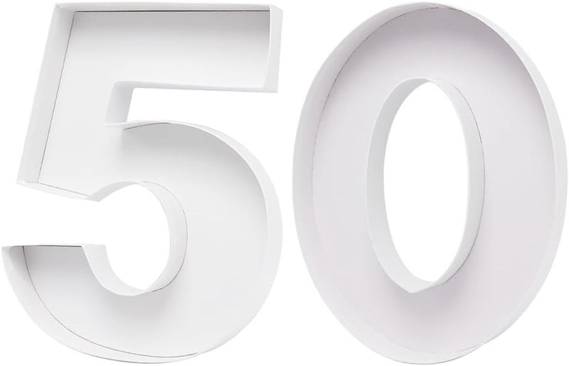 WENPACK 12" Fillable Cardboard Number Shaped Gift Grazing Charcuterie Board Paper Container (50) - Image 2